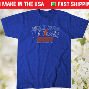 Now It Smells Like Beer Long Island Hockey Tee Shirt