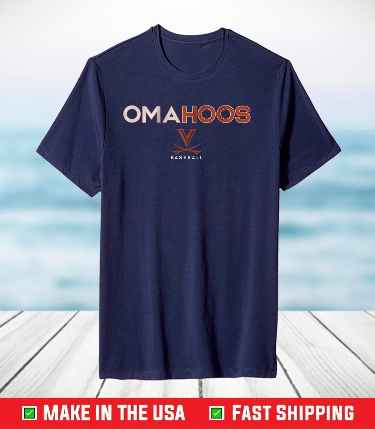 OMAHOOS Baseball T-Shirt OMAHOOS Baseball T-Shirt