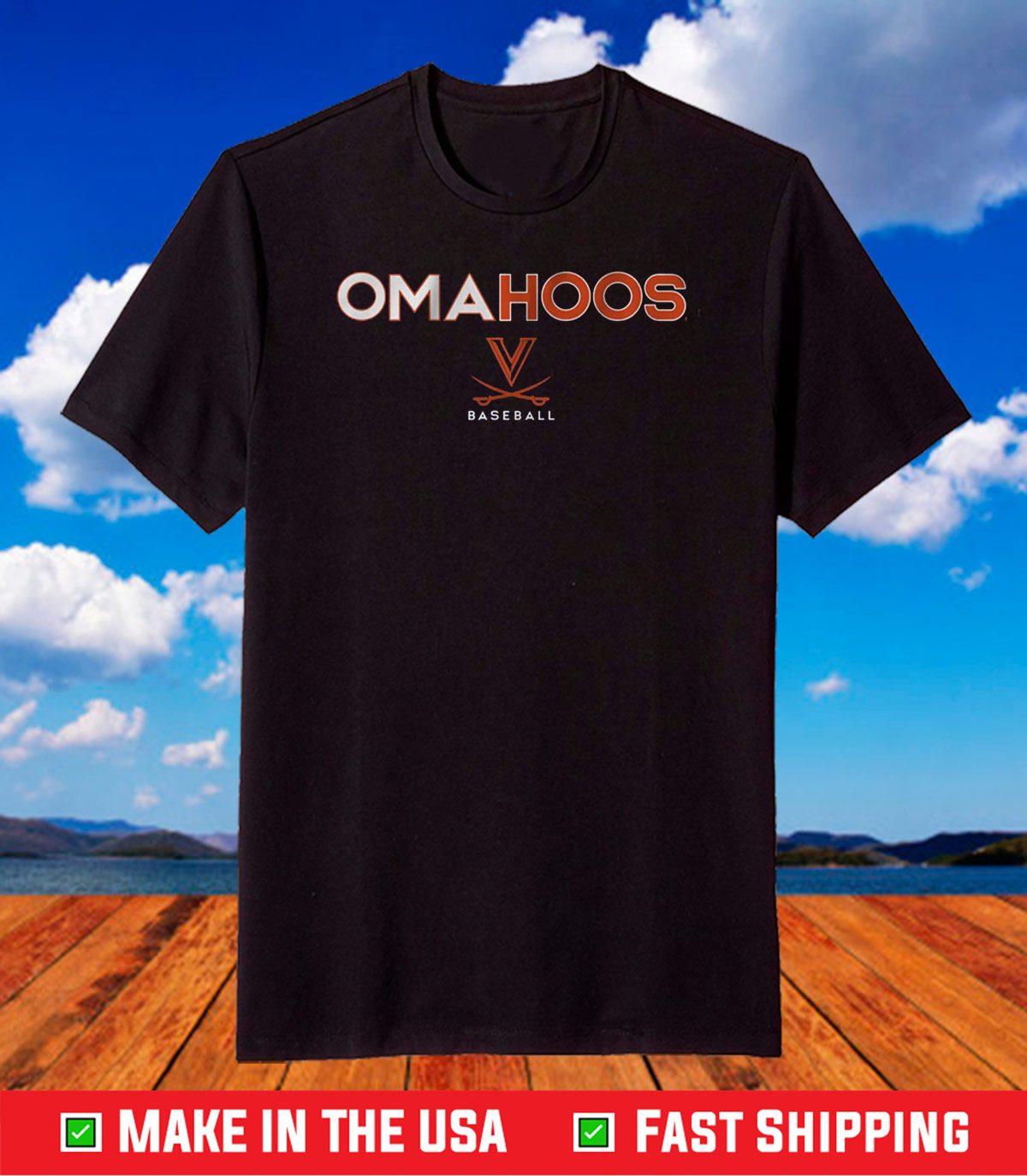 OMAHOOS Baseball T-Shirt OMAHOOS Baseball T-Shirt