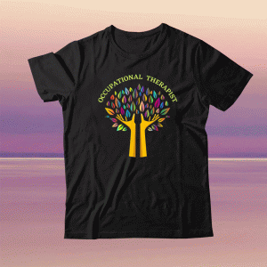 Occupational Therapist OT Therapy Special Needs Rainbow Tree 2021 T-Shirt