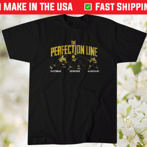 Pastrnak Bergeron and Marchand Perfection Line Tee Shirt