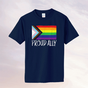 Proud Ally Pride Month LGBTQ Black Pride Flag Tee Shirt