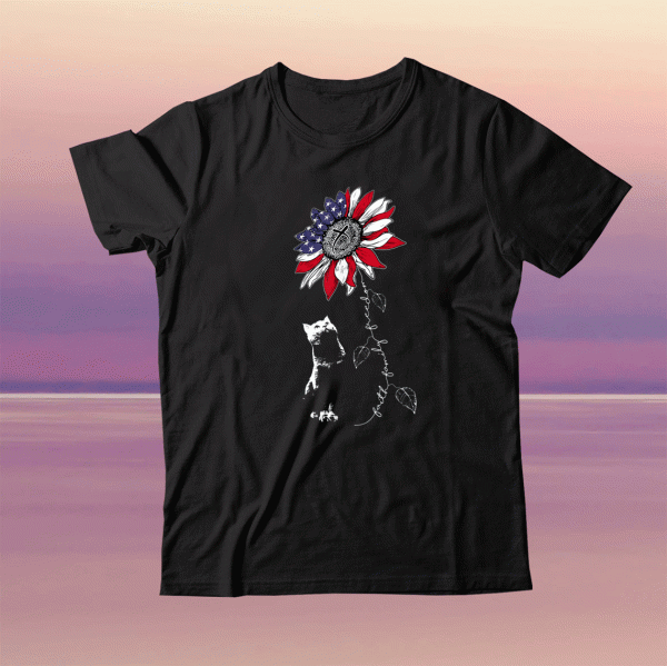 Sunflower 4th of July Patriotic Faith Family Freedom Tee Shirt