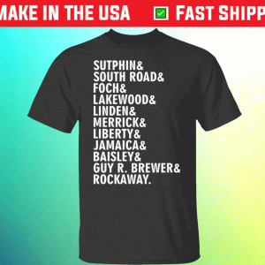 Sutphin and south road and foch and lakewood tee shirt