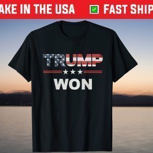 Trump Won 4th of July American Flag T-Shirt