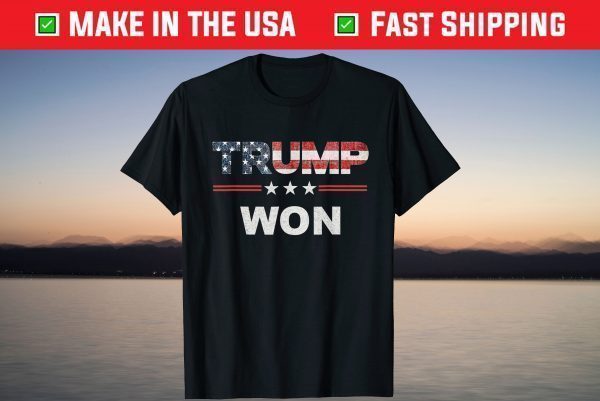 Trump Won 4th of July American Flag T-Shirt