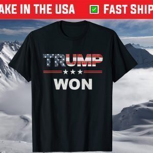 Trump Won 4th of July American Flag T-Shirt