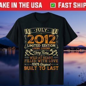 Vintage 9th Birthday July 2012 9 Years Old Gift T-Shirt