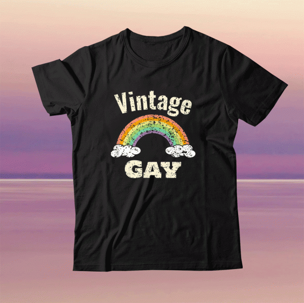 Vintage Gay LGBT Retro Gay Pride Month Funny LGBTQ Tee Shirt