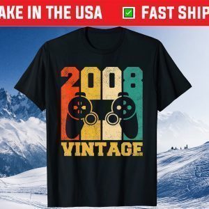 13 Years Old Vintage 2008 Video Game 13th Birthday Tee Shirts
