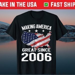 15th Birthday Making America Great Since 2006 USA Classic T-Shirt