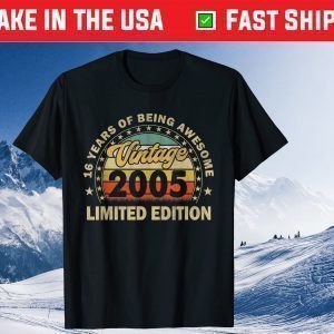16 Year Old Gifts Retro 2005 Limited Edition 16th Birthday Gift T-Shirt