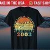 18 Years Old Awesome Since September 2003 18th Birthday Tee Shirts