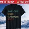 19th Birthday Awesome Since September 2002 19 Years Old Gift T-Shirt