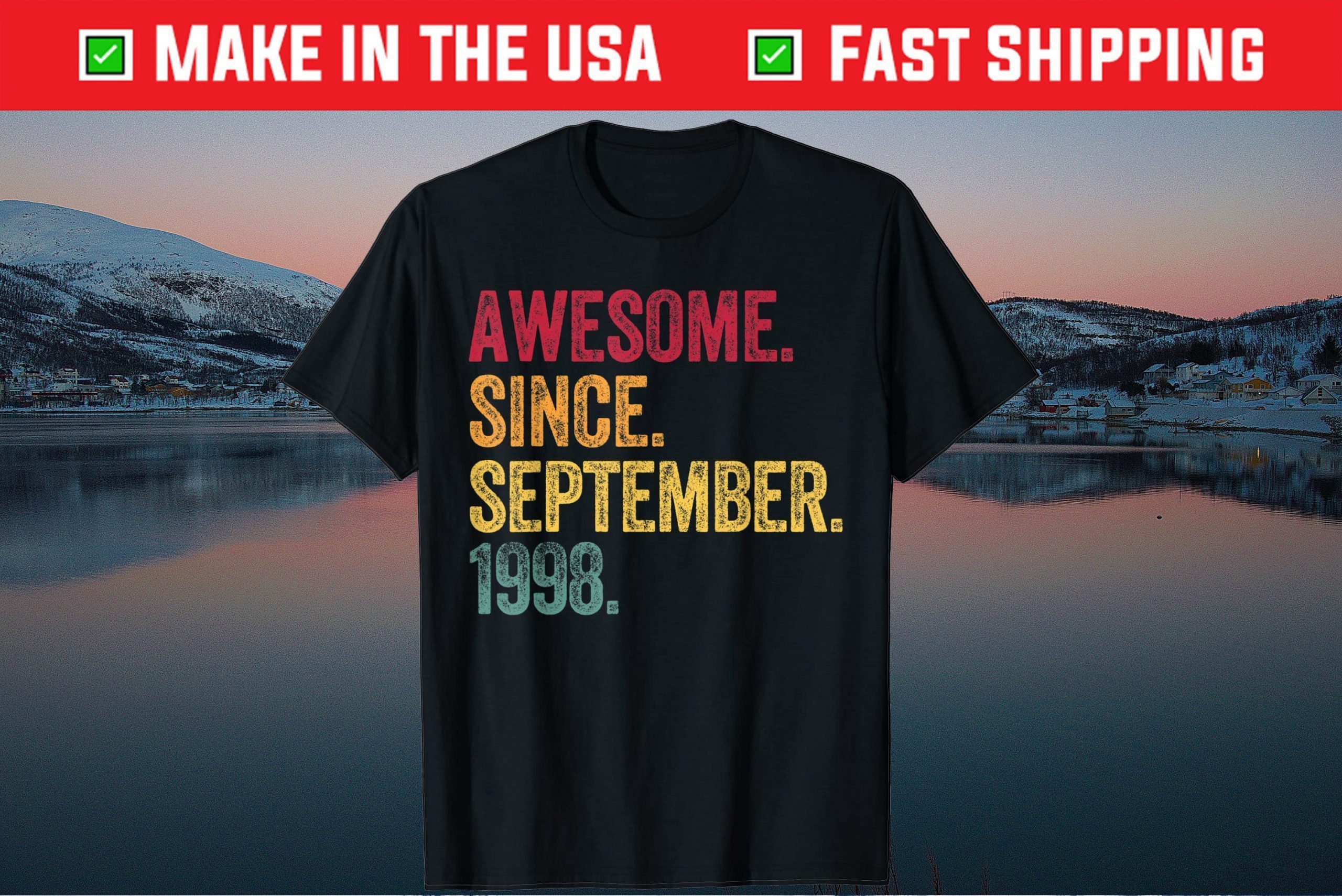 21st Birthday September 1998 21 Years old Awesome Tee Shirts 21st Birthday September 1998 21 Years old Awesome Tee Shirts