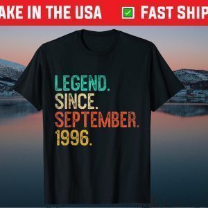 24th Birthday September 1996 24 Years Old Tee Shirts