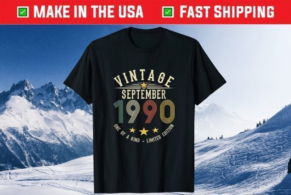 31 Years Old Retro Birthday Vintage September 1990 Classic T-Shirt