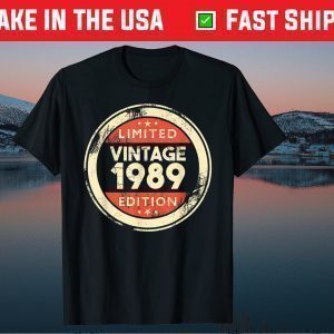 32 Years Old 32nd Birthday Vintage 1989 Tee Shirts