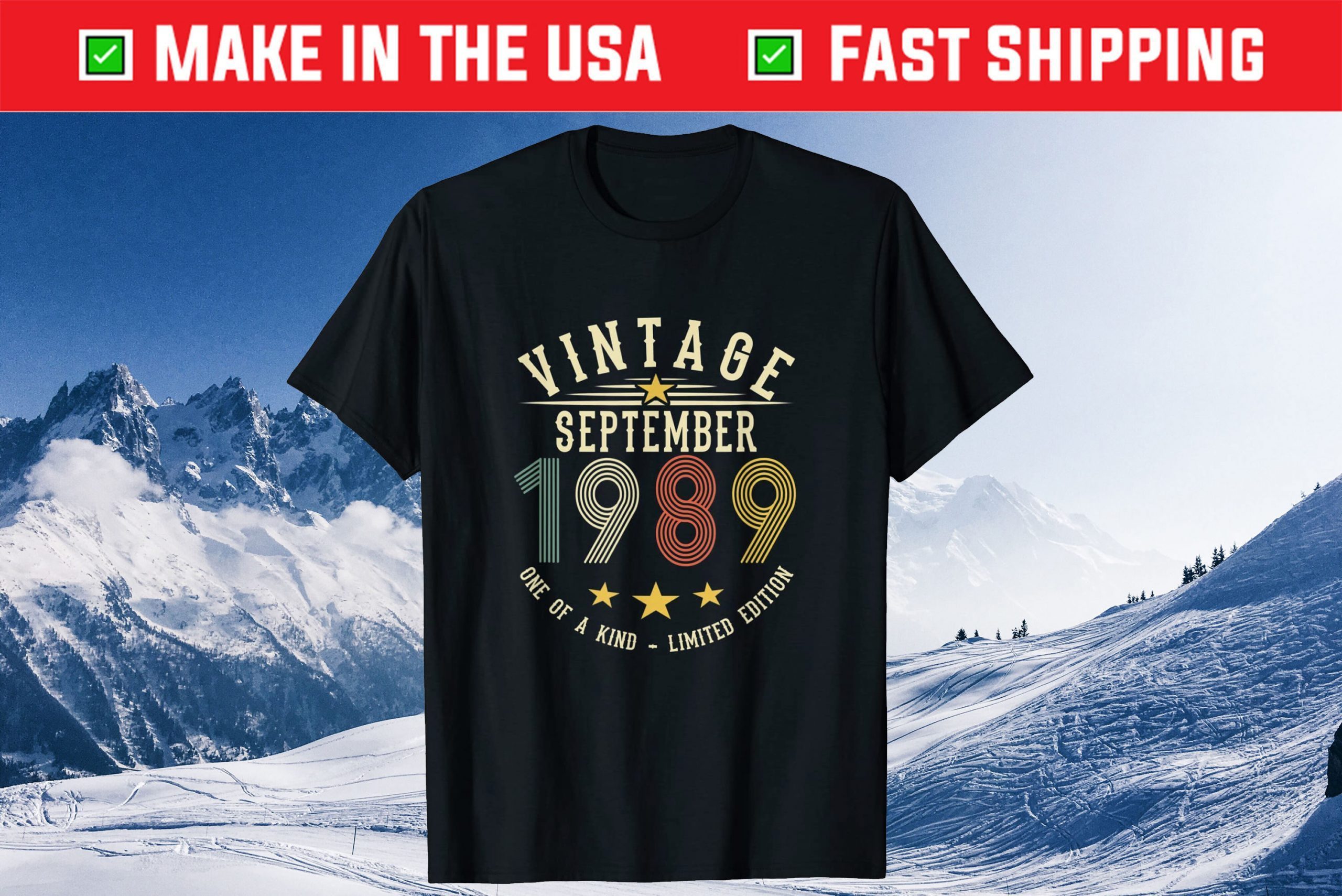 32 Years Old Retro Birthday Vintage September 1989 Classic T-Shirt 32 Years Old Retro Birthday Vintage September 1989 Classic T-Shirt