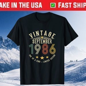 35 Years Old Birthday Vintage September 1986 Tee Shirts
