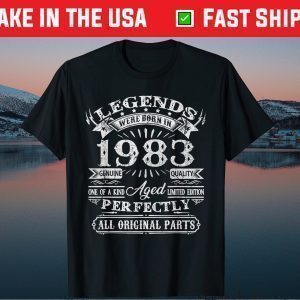 38 Years Old Legend Were Born In 1983 38th Birthday Tee Shirts