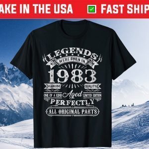 38 Years Old Legend Were Born In 1983 38th Birthday Tee Shirts