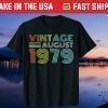 40 Years Old August 1979 Vintage 40th Birthday Us 2021 T-Shirt