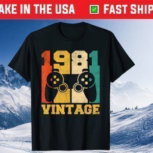 40 Years Old Vintage 1981 Video Game 40th Birthday Unisex T-Shirt