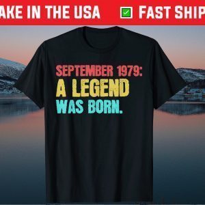 42th Birthday September 1979 Born Turning Forty Two Gift T-Shirt