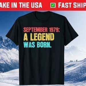 42th Birthday September 1979 Born Turning Forty Two Gift T-Shirt