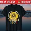 50th Birthday Sunflower September 1971 50 Year Old Tee Shirt