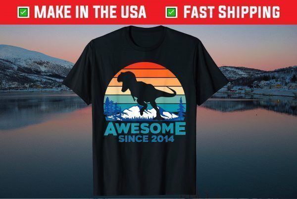 Awesome Since 2014 7 Years Old Dinosaur Classic Shirt