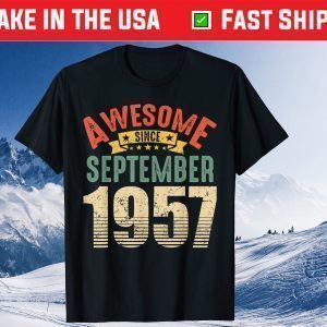 Awesome Since September 1957 64 Year Old 64th Birthday Gift T-Shirt