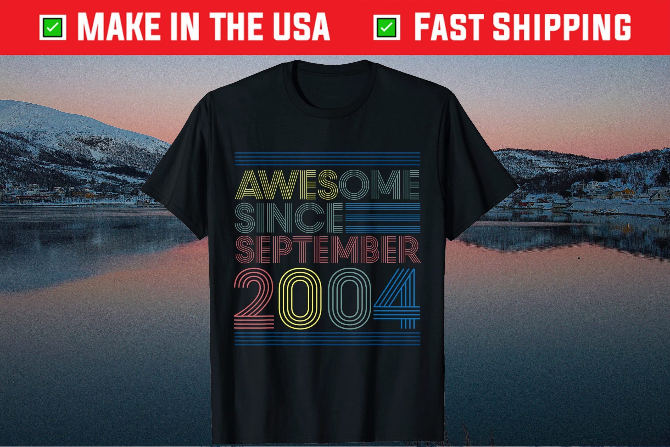 Awesome Since September 2004 birthday 17th Birthday Tee Shirts