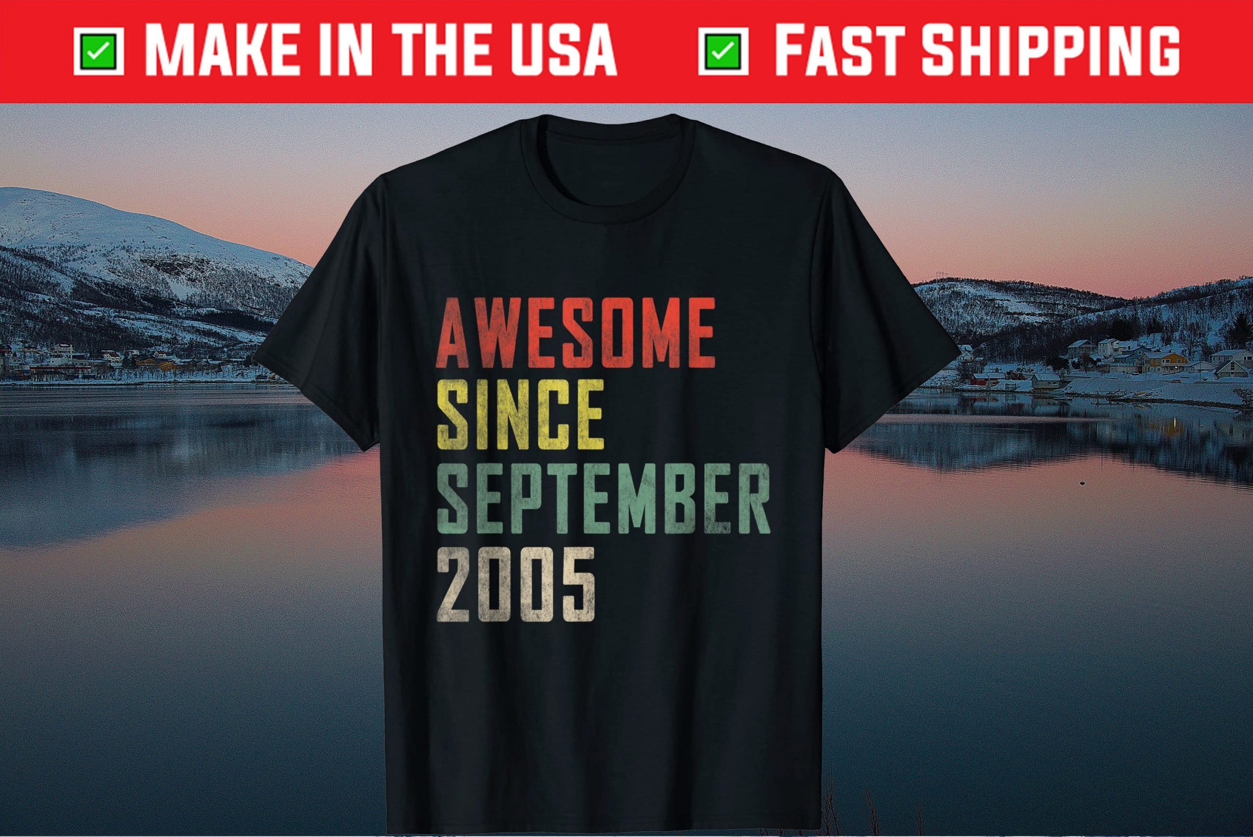 Awesome Since September 2005 16th Birthday Tee Shirts