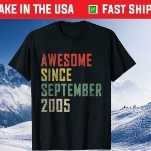 Awesome Since September 2005 16th Birthday Tee Shirts