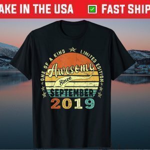Awesome Since September 2019 2th Birthday 2 Years Old Tee T-Shirt