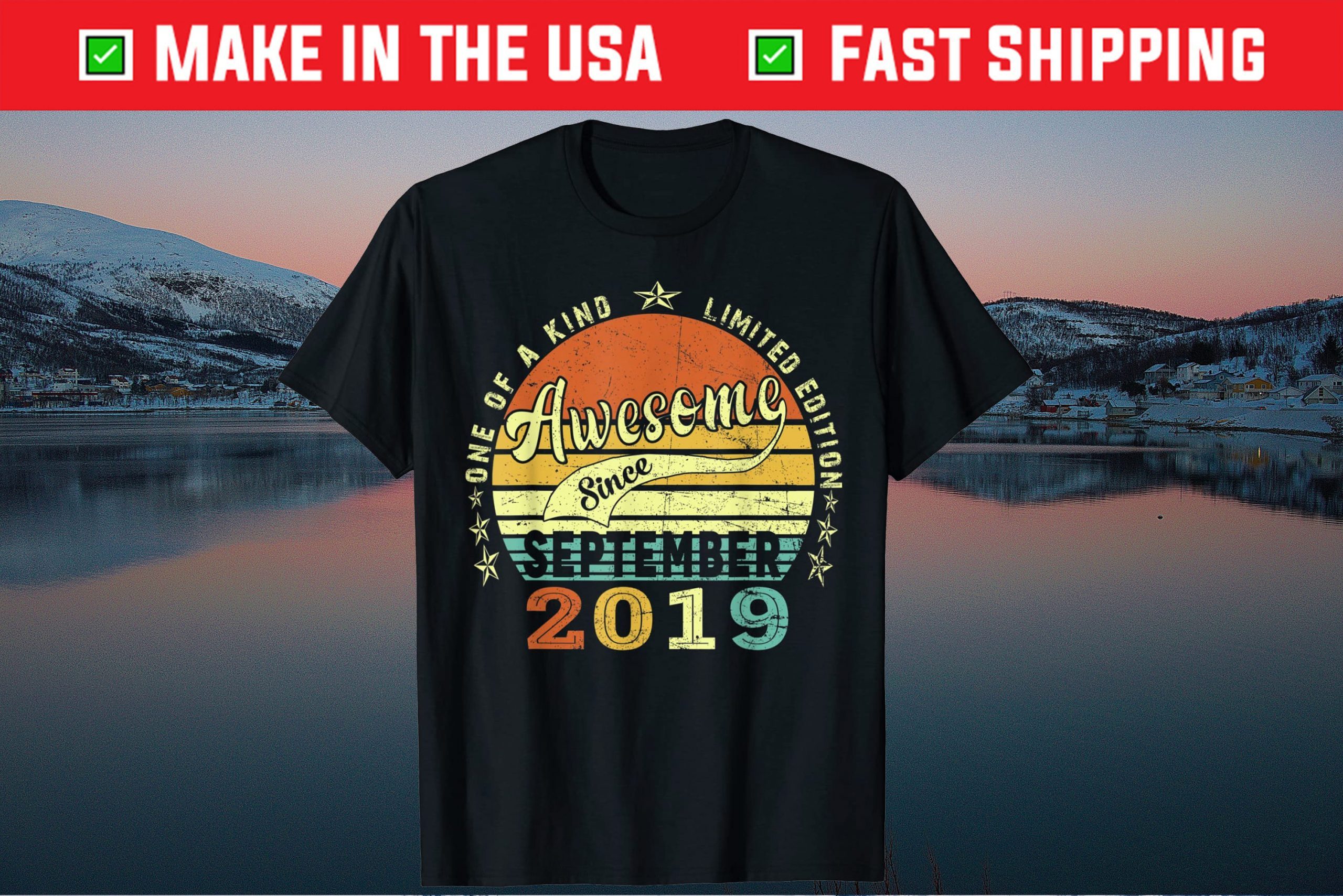 Awesome Since September 2019 2th Birthday 2 Years Old Tee T-Shirt
