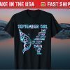 Butterfly September Girl Birthday Tee T-Shirt