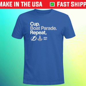 Cup Boat Parade Repeat T-Shirt Tampa Bay Lightning Tee