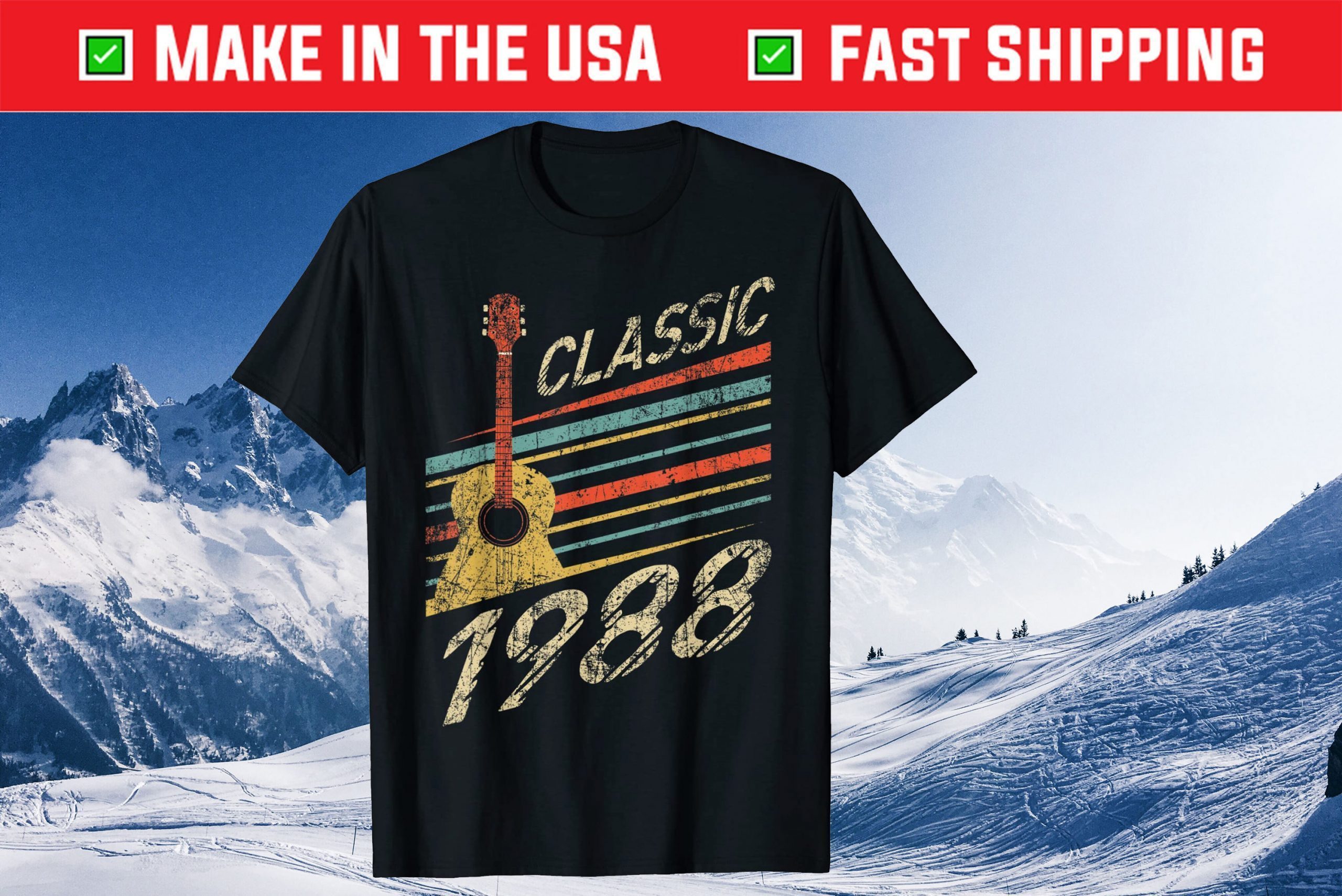 Guitar Music 1988 31st Birthday 31 Years Old Tee Shirts