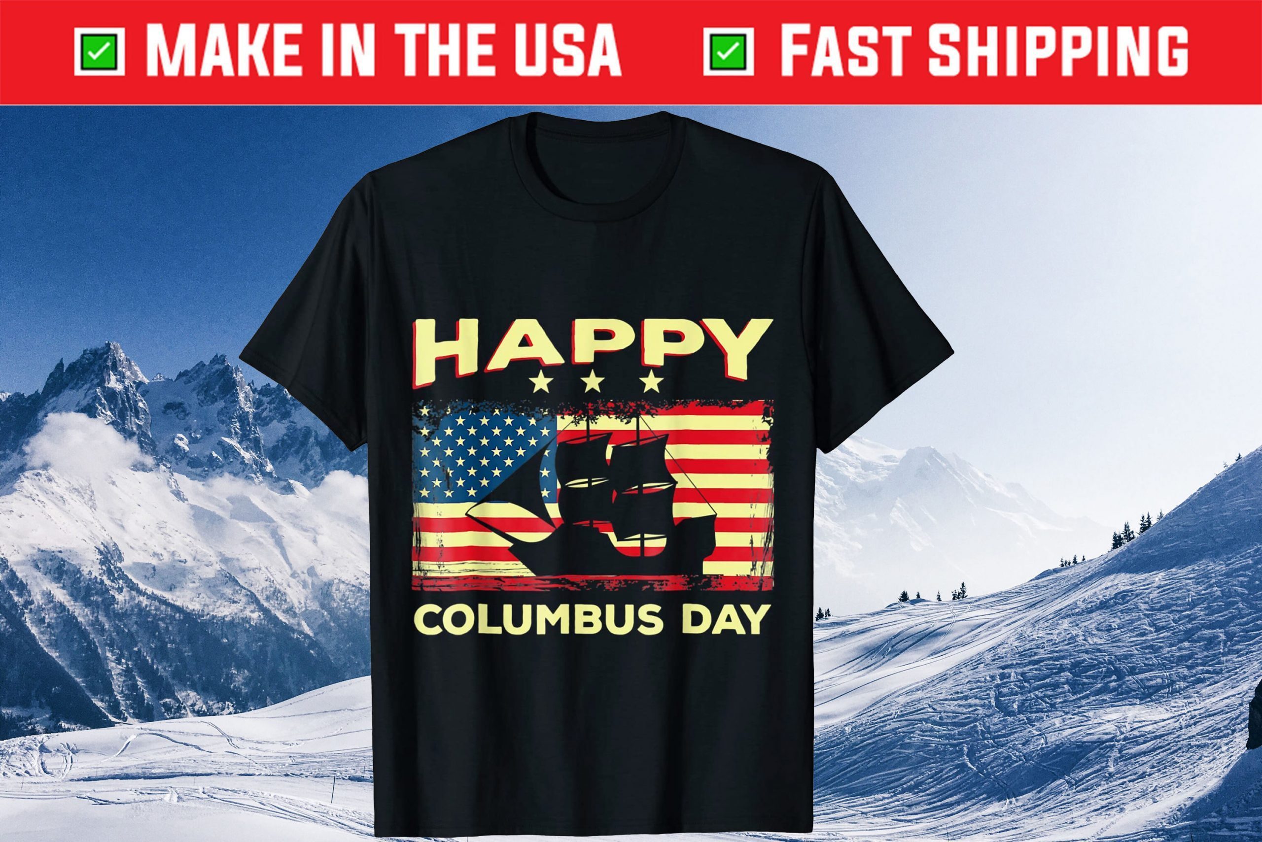 Happy Columbus DayDiscovery Italian Explorer Unisex T-Shirt
