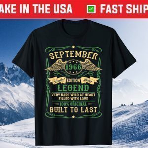 Legend Born In SEPTEMBER 1966 54th Birthday Gift T-Shirt