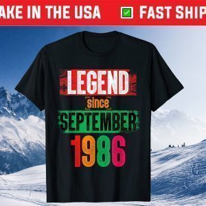 Legend Since September 1986 Birthday 35th Birthday Classic T-Shirt