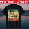 Legend Since September 1992 29 Years Old Birthday Tee Shirts
