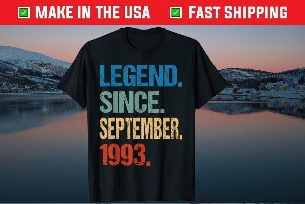 Legend Since September 1993 27 Years Old Birthday Unisex T-Shirt