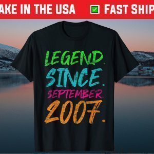 Legend Since September 2007 Birthday 14th Birthday Classic T-Shirt