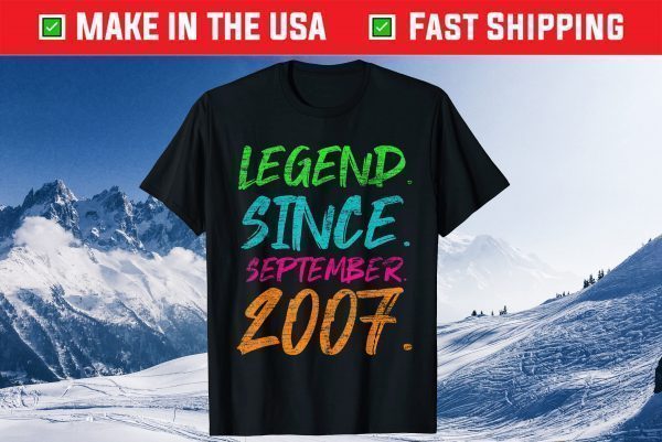 Legend Since September 2007 Birthday 14th Birthday Classic T-Shirt