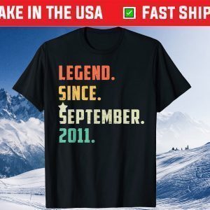 Legend Since September 2011 10 Years Of Being Awesome Classic T-Shirt