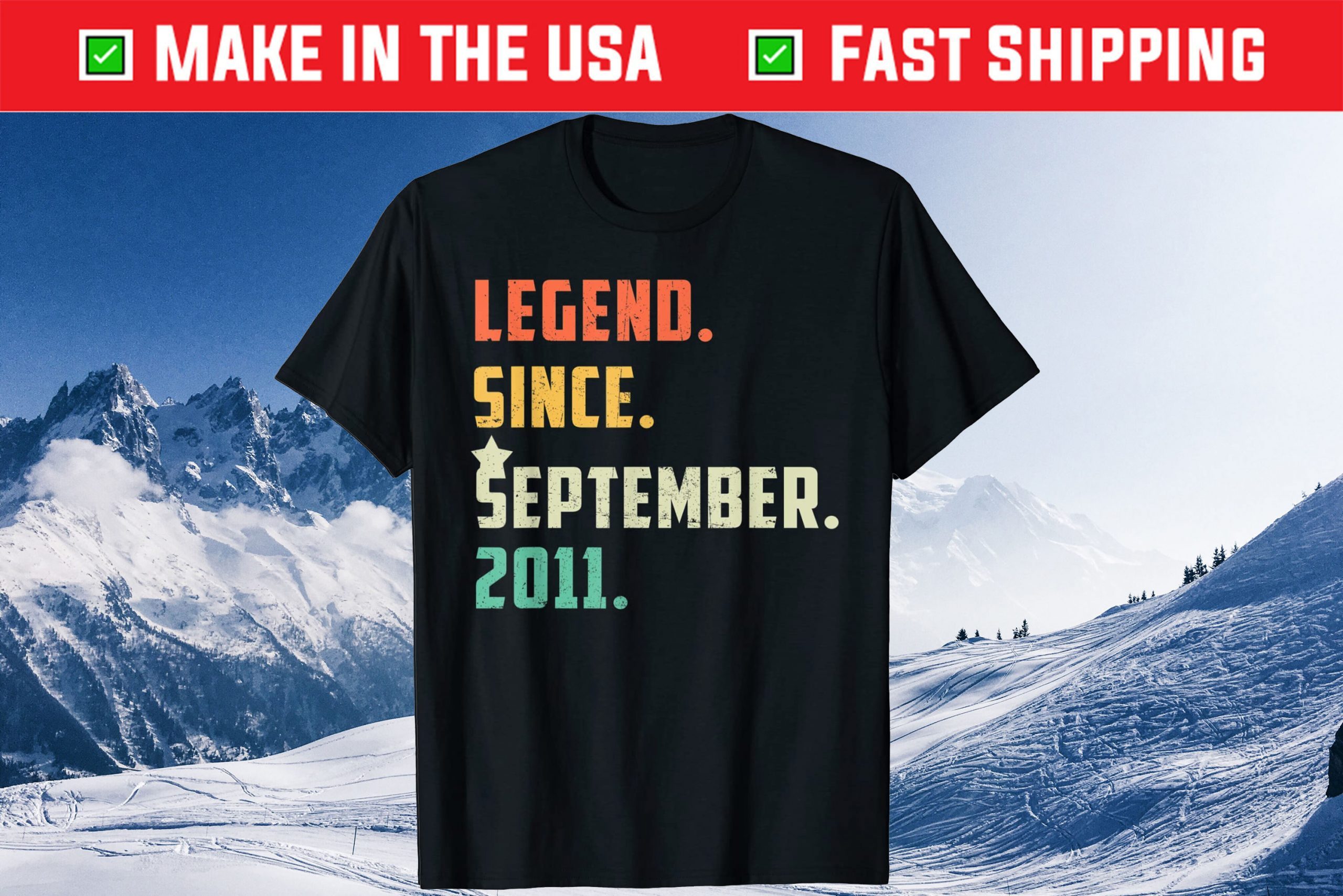 Legend Since September 2011 10 Years Of Being Awesome Classic T-Shirt